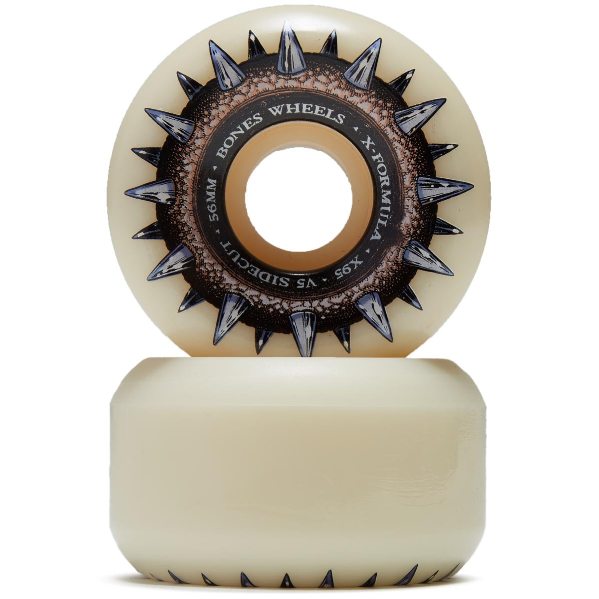 Bones X-Formula Street Cleats 95A Sidecut Skateboard Wheels - 56mm image 2