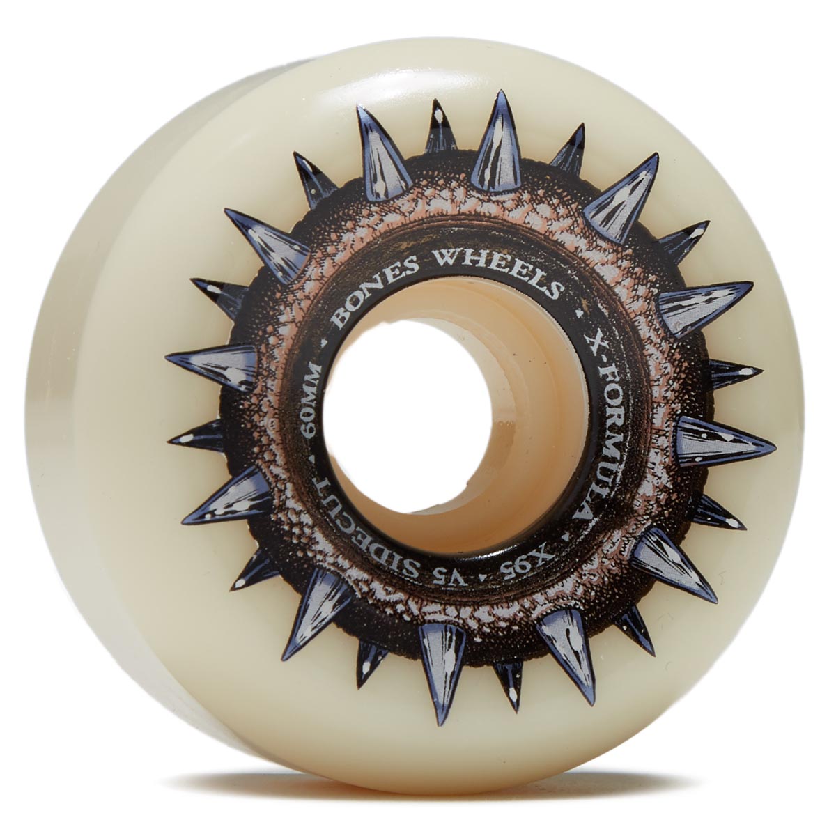 Bones X-Formula Street Cleats 95A Sidecut Skateboard Wheels - 60mm image 1