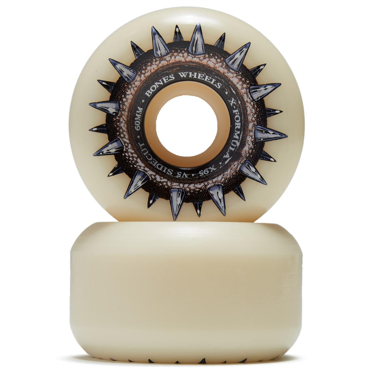 Bones X-Formula Street Cleats 95A Sidecut Skateboard Wheels - 60mm image 2