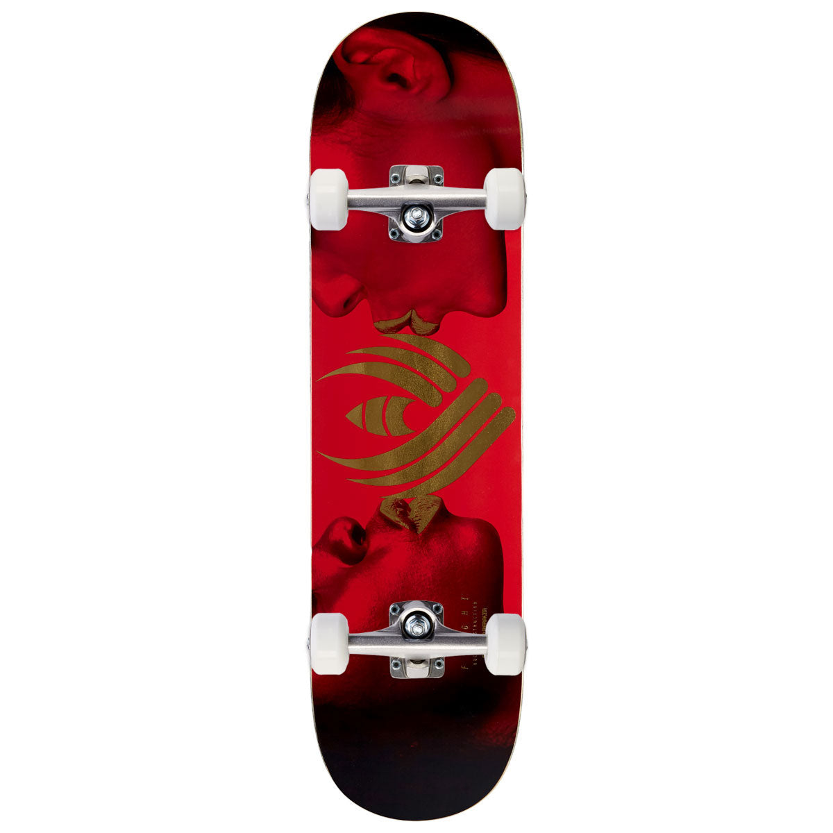 Flight Kiss Skateboard Complete - Red/Gold Foil - 8.00