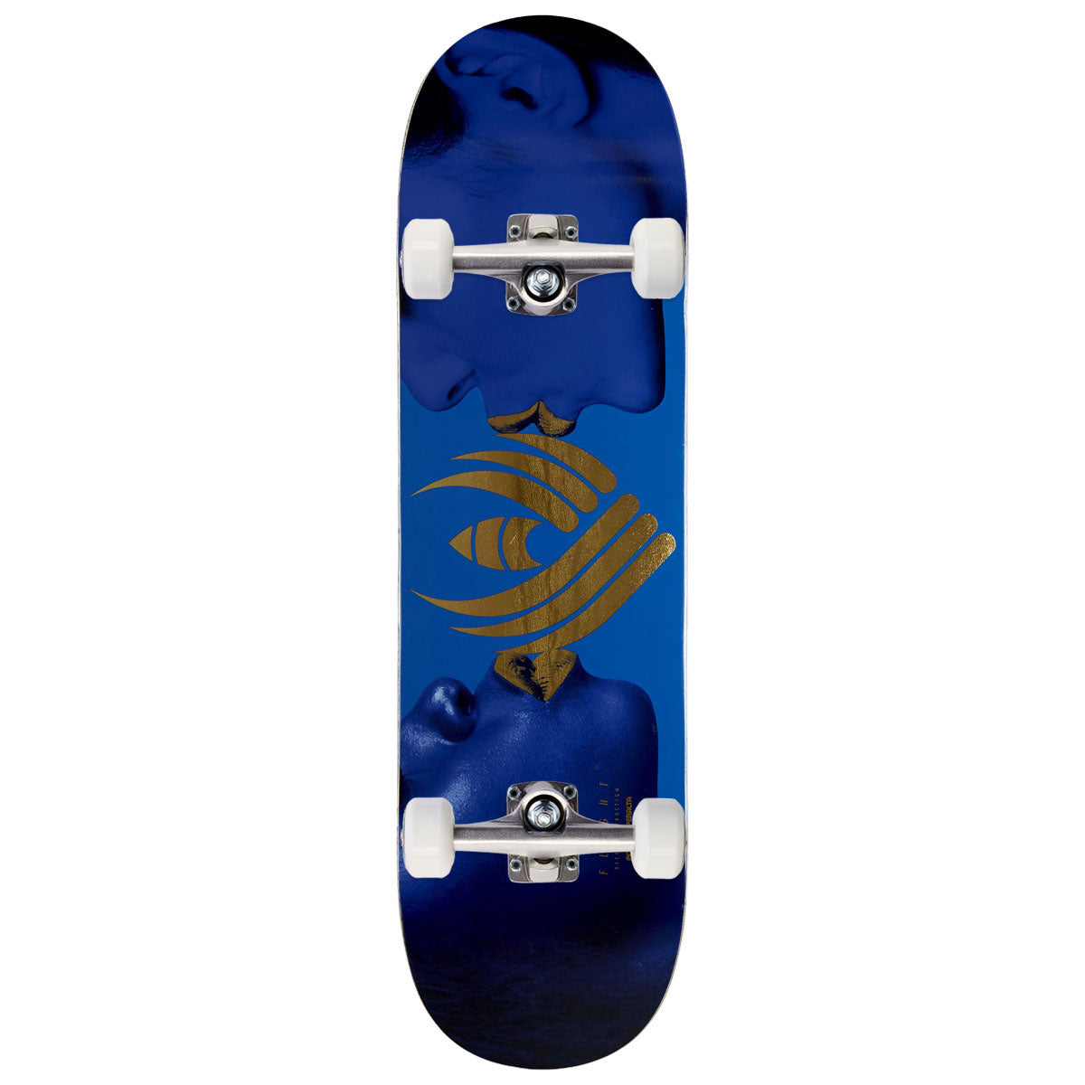 Flight Kiss Skateboard Complete - Blue/Gold Foil - 8.63