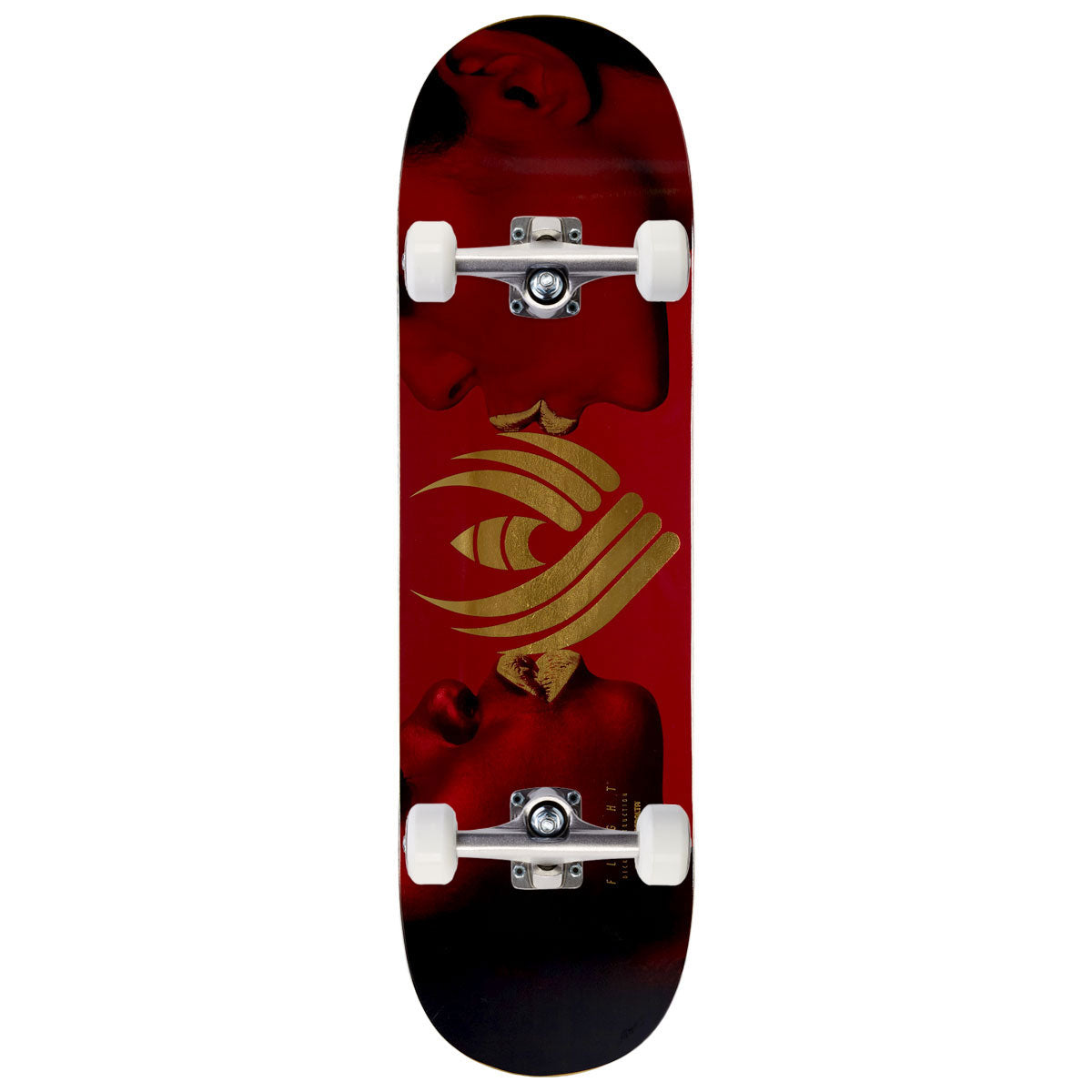 Flight Kiss Skateboard Complete - Burgundy/Gold Foil - 8.75