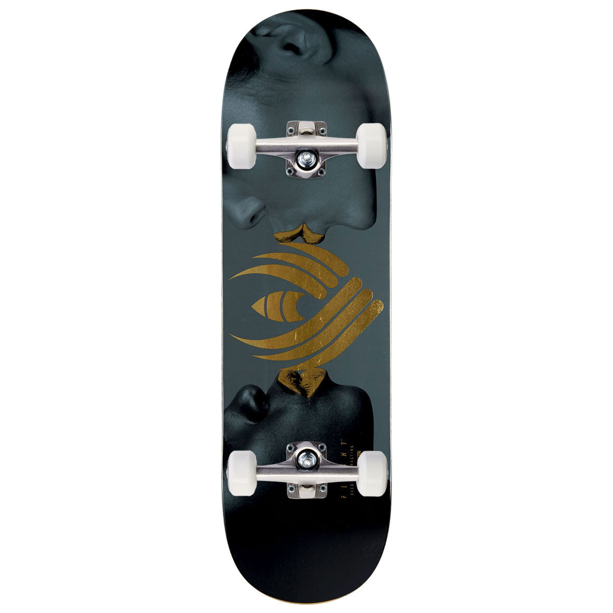 Flight Kiss Skateboard Complete - Charcoal/Gold Foil - 9.00