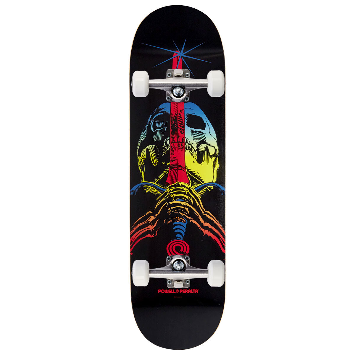 Ray Rodriguez Skull And Sword Skateboard Complete - Yellow Fade - 9.00