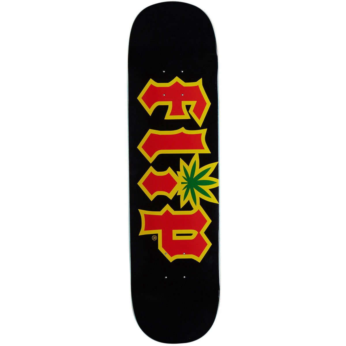 Flip Team HKD Rasta Skateboard Deck - Black - 8.40