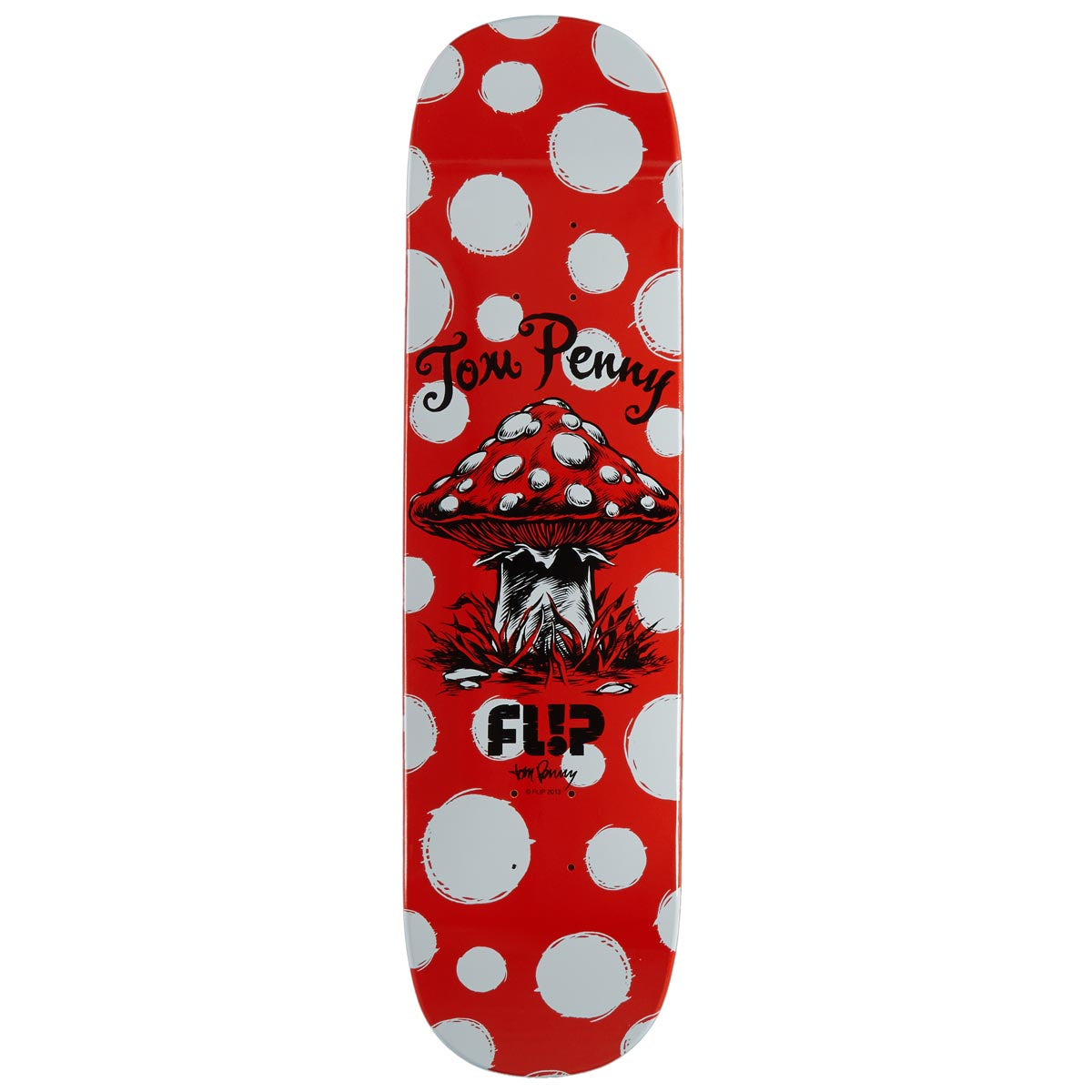 Flip Penny Dots Skateboard Deck - Red - 8.125