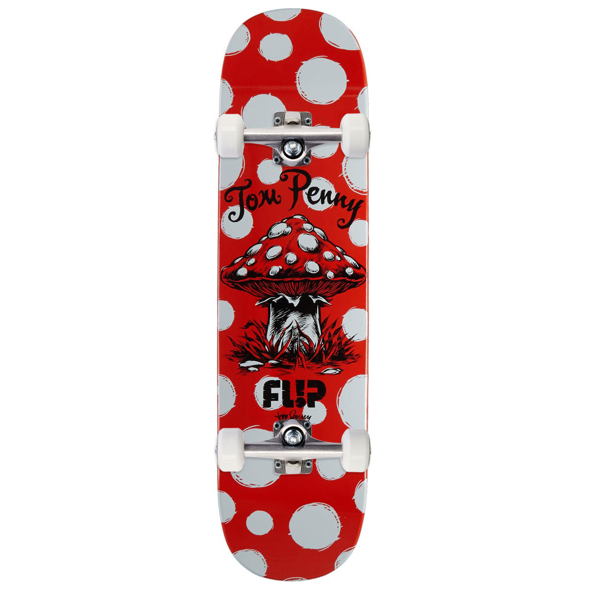 Flip Penny Dots Skateboard Complete - Red - 8.125