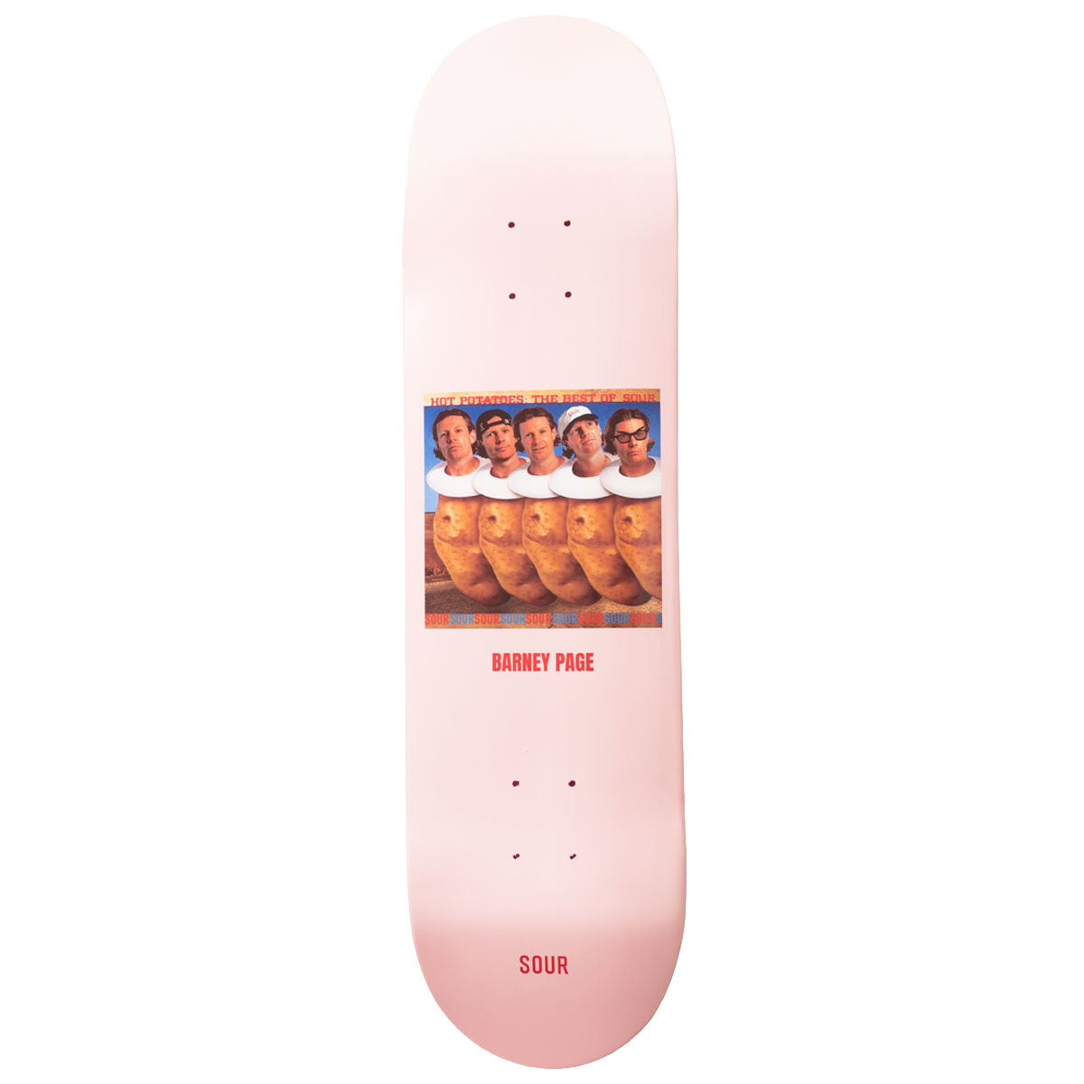Sour Solution Barney Hot Potatoes Square Skateboard Deck - 8.25