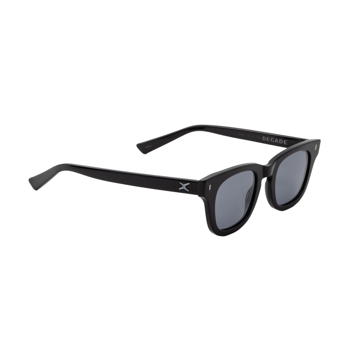 Decade Earl 50s Sunglasses - Gloss Black Acetate/Grey Tac Polarized image 1