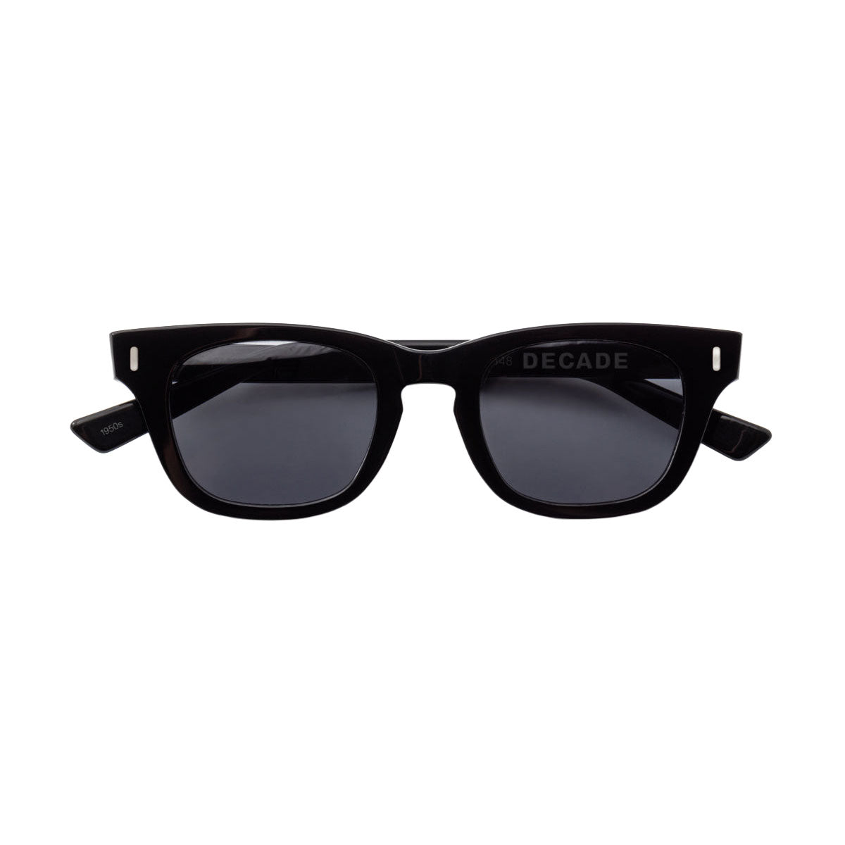 Decade Earl 50s Sunglasses - Gloss Black Acetate/Grey Tac Polarized image 4