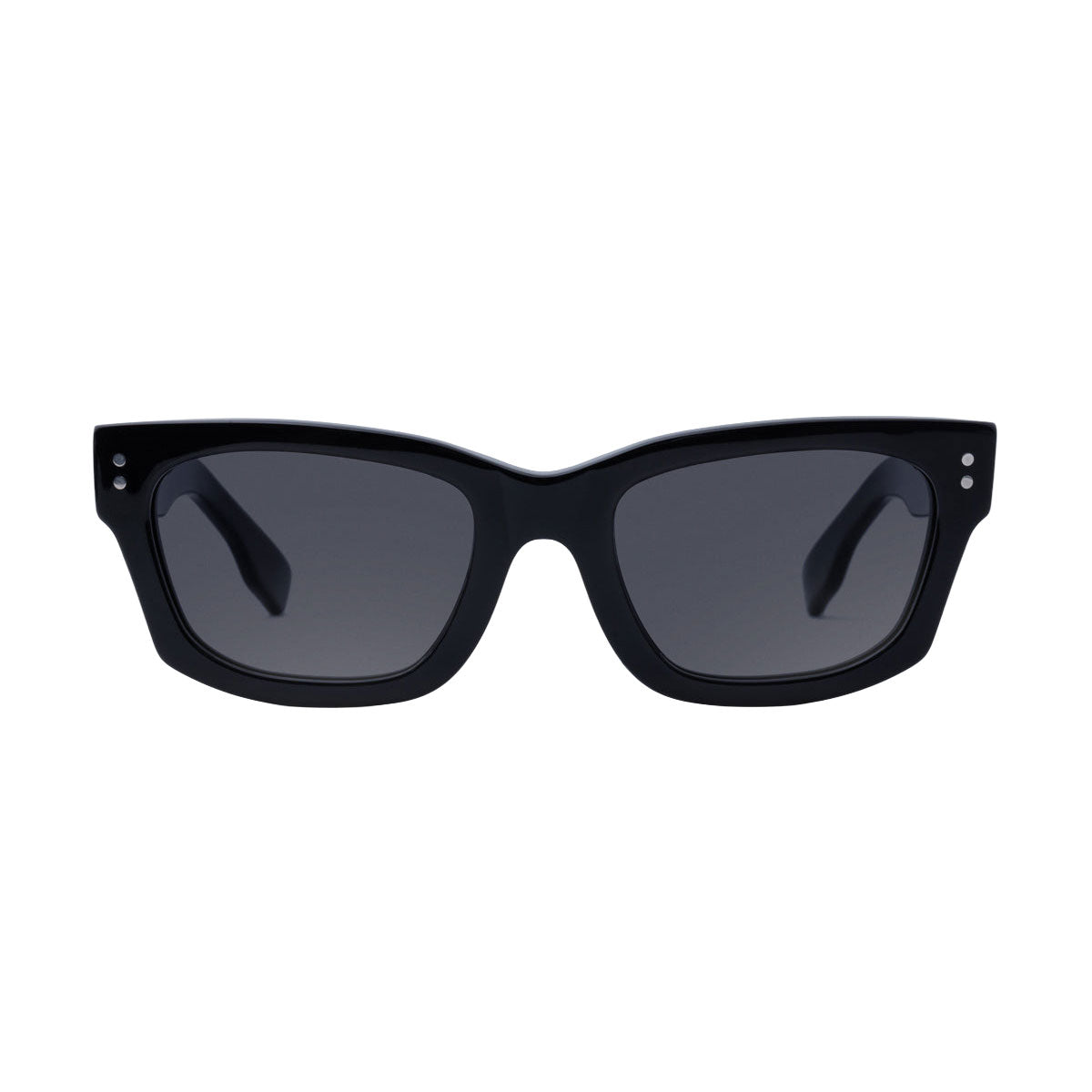 Decade Milton 60s Sunglasses - Gloss Black Acetate/Grey CR39 image 2