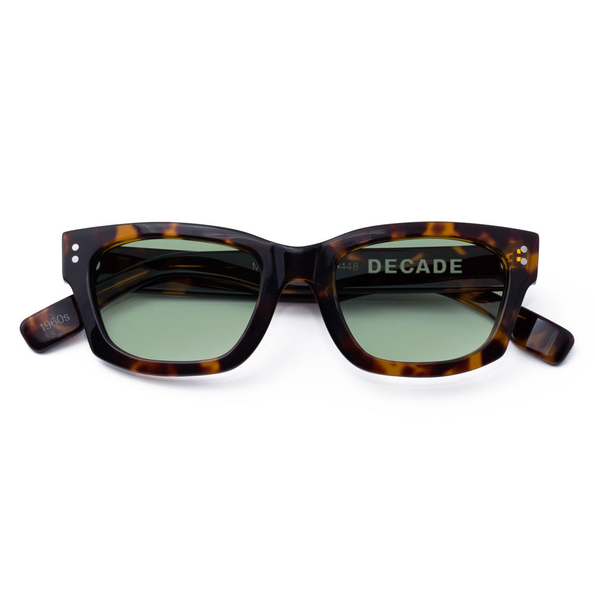 Decade Milton 60s Sunglasses - Tortoise Acetate/Green CR39 image 4