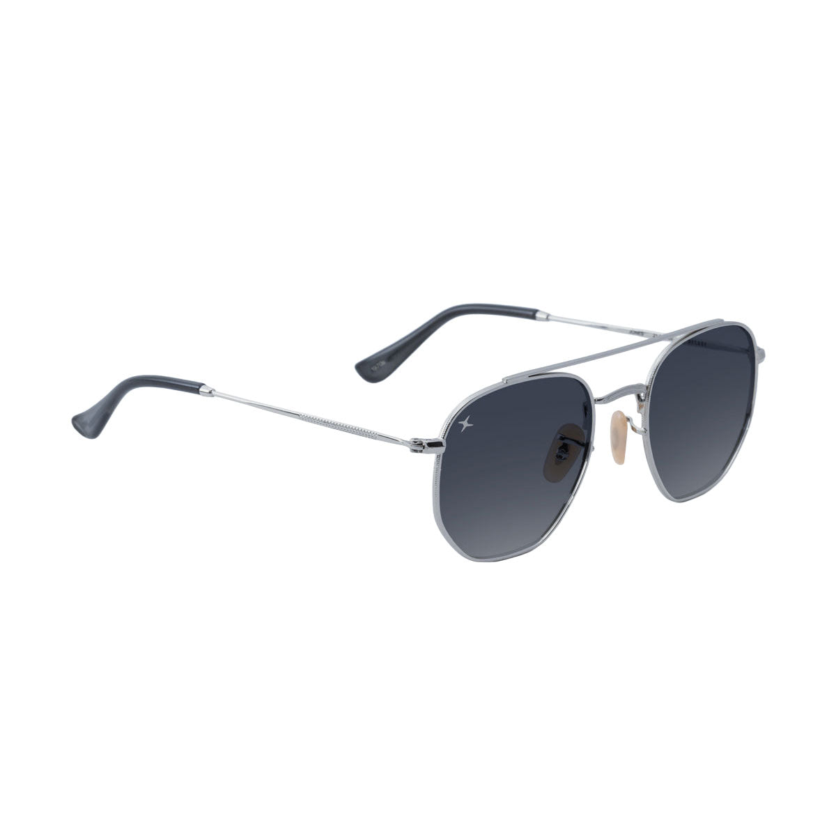 Decade Jones 70s Sunglasses - Shiny Silver Stainless Steel/Silver Revo CR39 image 1
