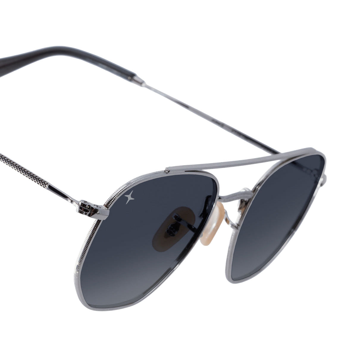 Decade Jones 70s Sunglasses - Shiny Silver Stainless Steel/Silver Revo CR39 image 5