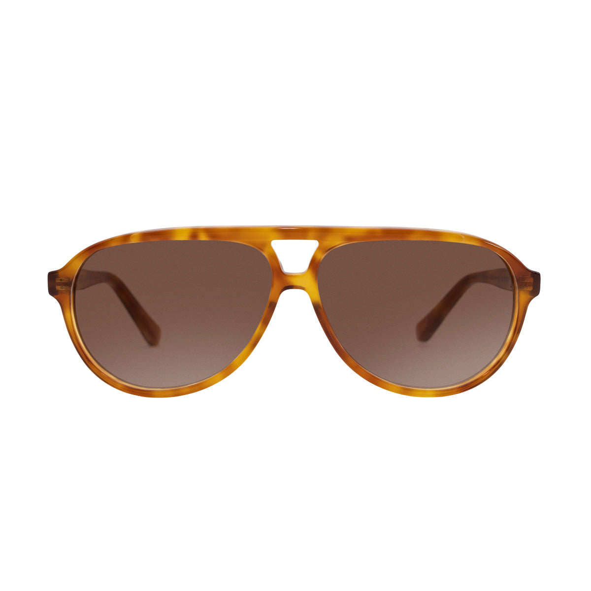 Decade Jasper 80s Sunglasses - Light Brown Tortoise Acetate/Brown CR39 image 2