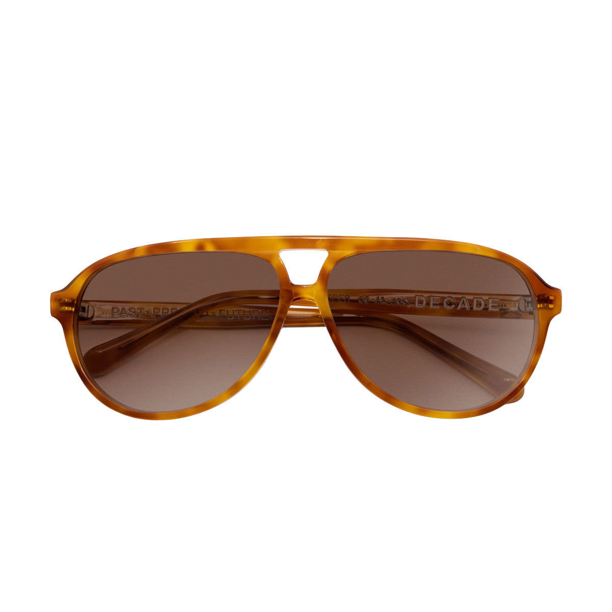 Decade Jasper 80s Sunglasses - Light Brown Tortoise Acetate/Brown CR39 image 4
