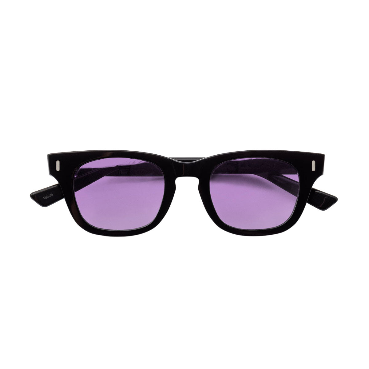 Decade Earl 50s Sunglasses - Gloss Black Acetate/Purple CR39 image 3