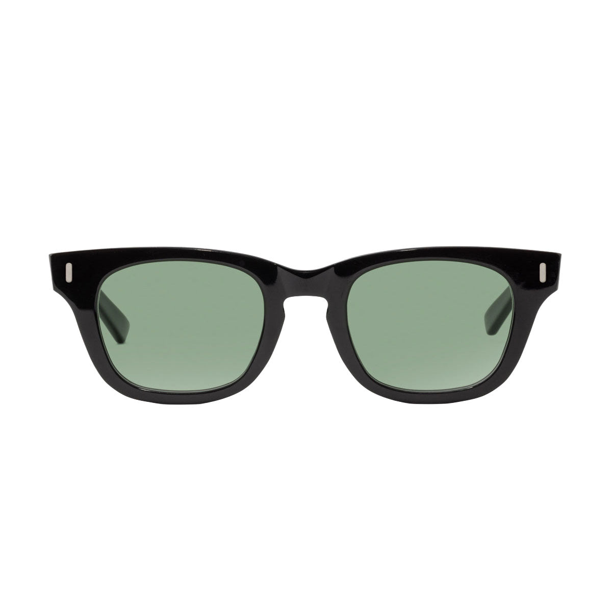 Decade Earl 50s Sunglasses - Gloss Black Acetate/Green CR39 image 2