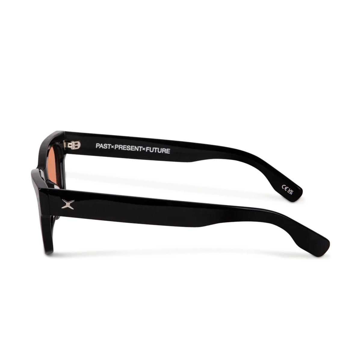 Decade Milton 60s Sunglasses - Gloss Black Acetate/Sunset CR-39 image 3