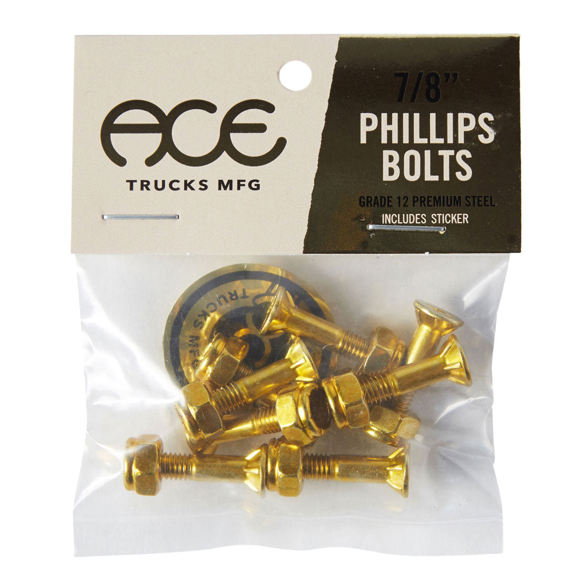 Ace Phillips Bolts Hardware - Gold - 7/8