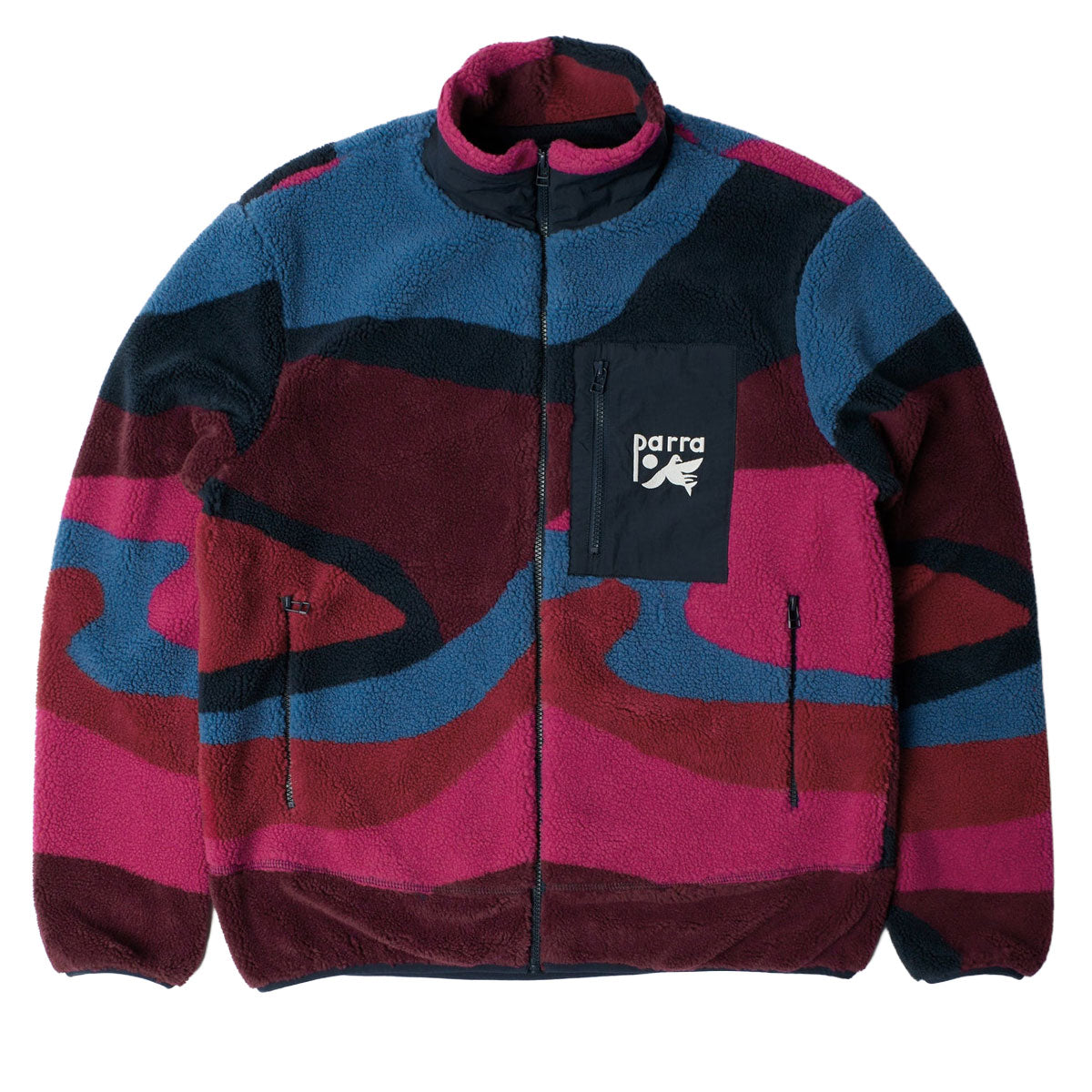 By Parra Full FTP Booster Polar Fleece Jacket - Red image 1