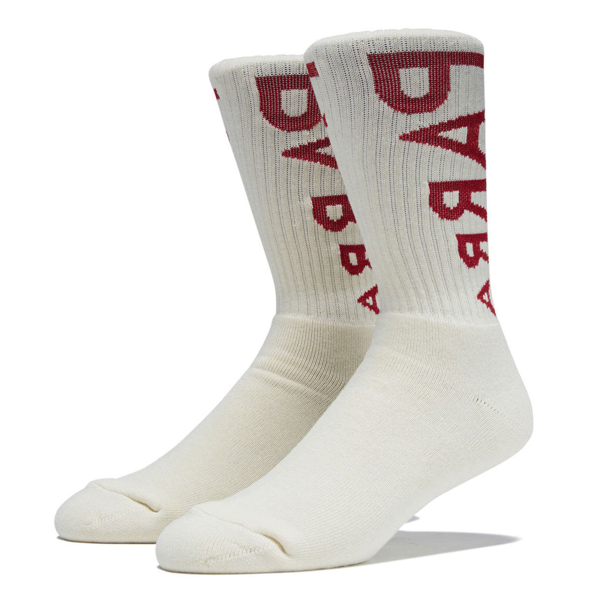 By Parra Reversed Flag Logo Crew Socks - Off White image 1