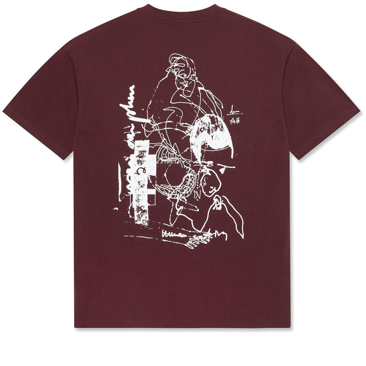 Last Resort AB FIG 16 T-Shirt - Fig Red/White image 1