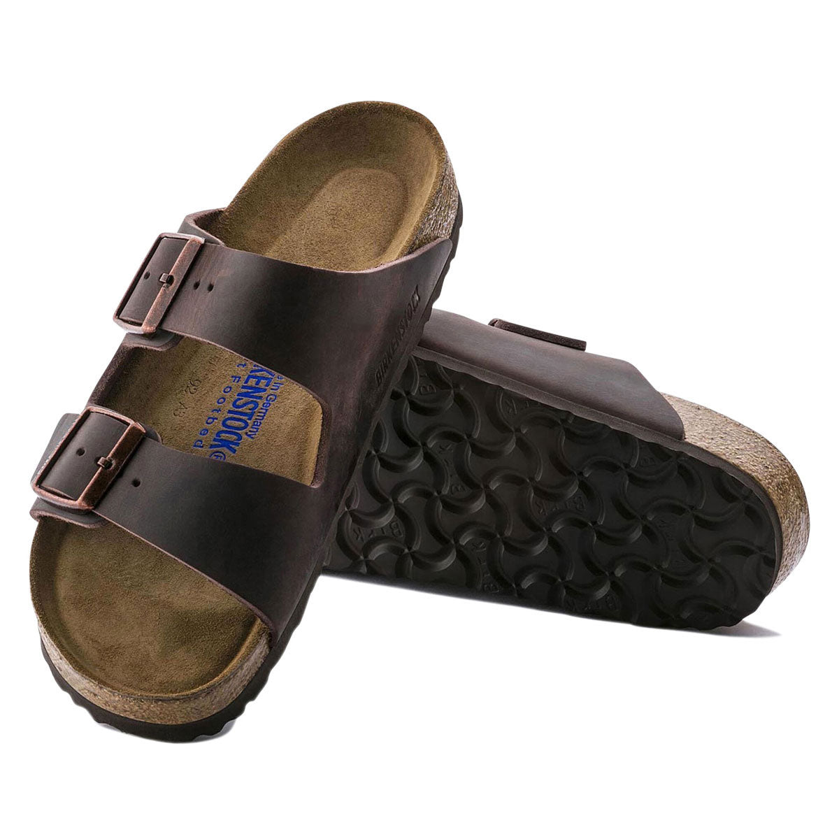 Birkenstock Arizona Soft Footbed Sandals Shoes - Habana Oiled Leather image 4