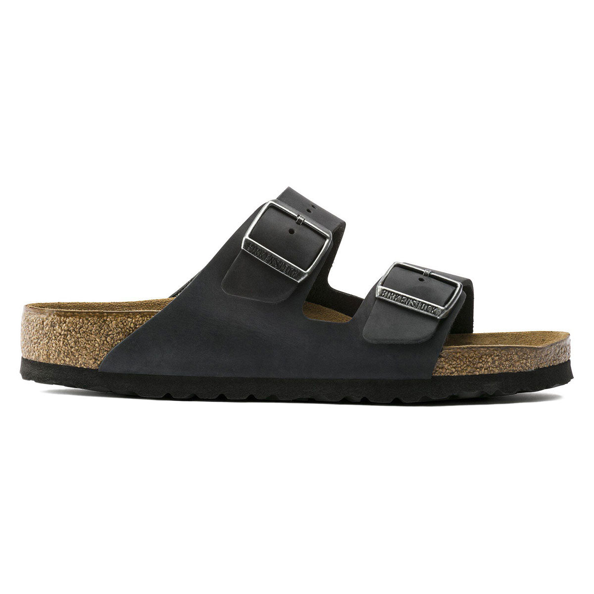 Birkenstock Womens Arizona Soft Footbed Sandals - Black Oilded Leather image 1