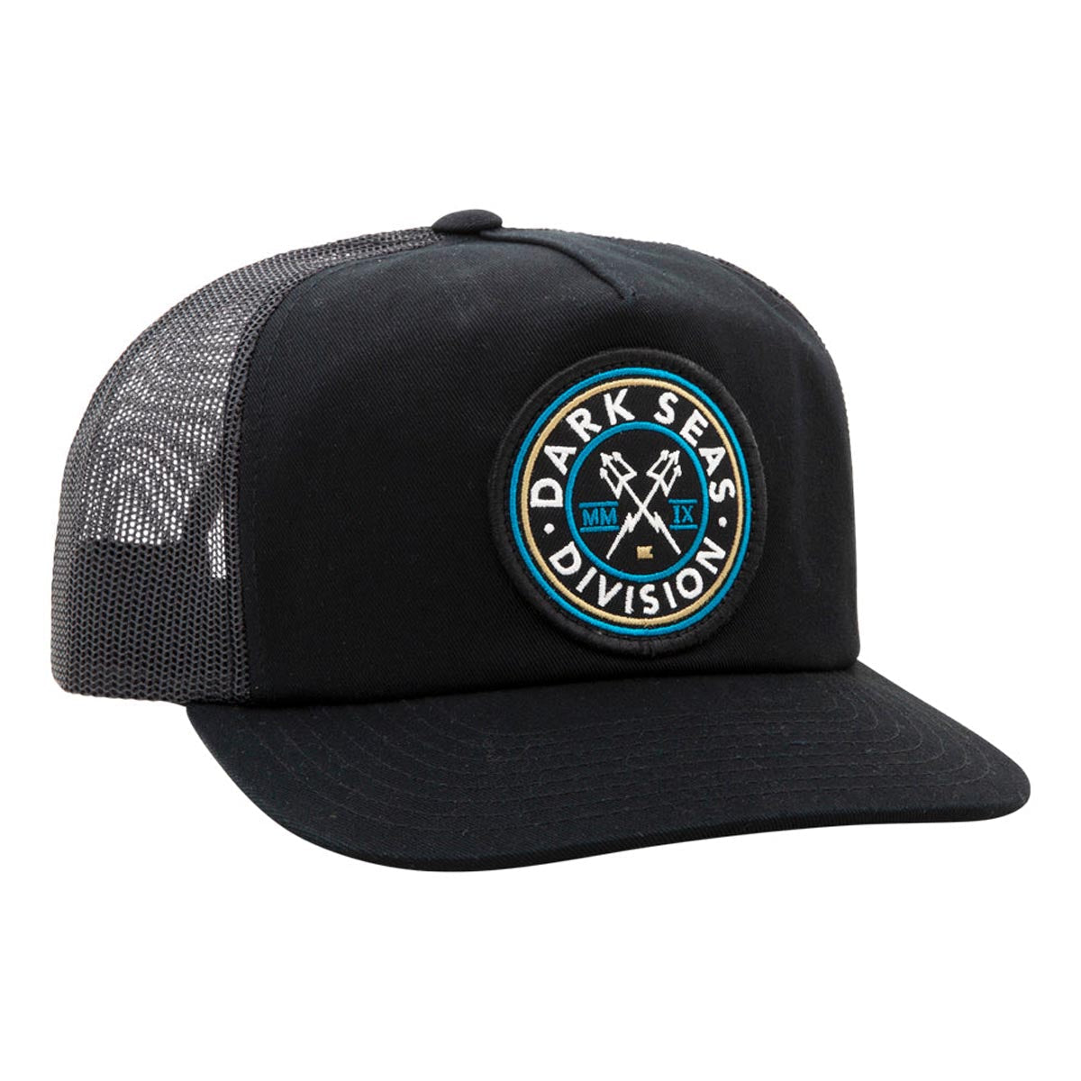 Dark Seas Nav Trucker Hat - Black image 3