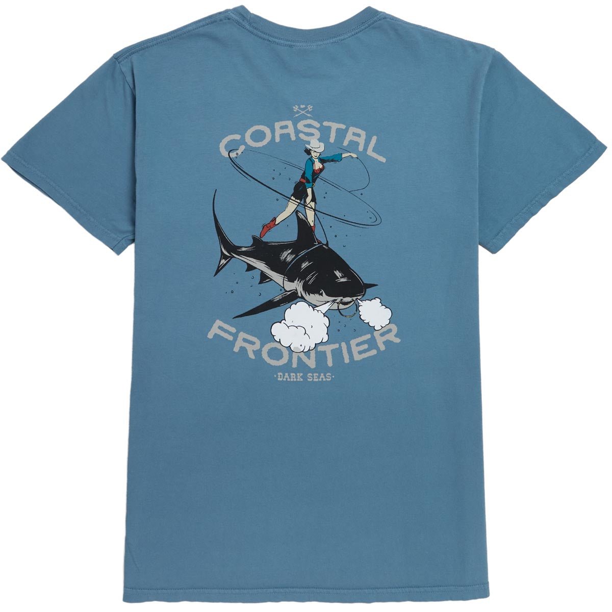 Dark Seas Bull Shark T-Shirt - Blue Fin image 1