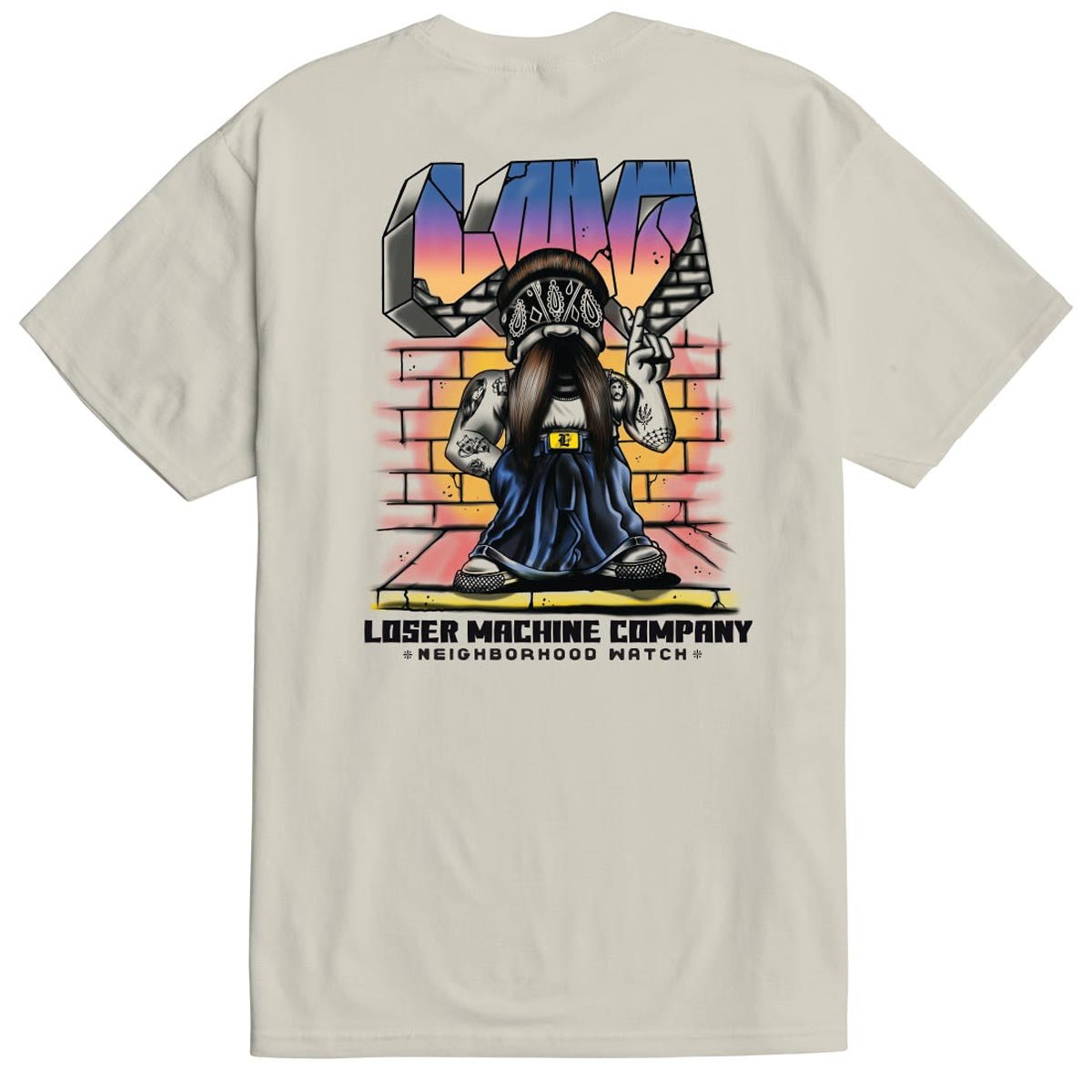 Loser Machine Neighborhood Watch T-Shirt - Cream image 1