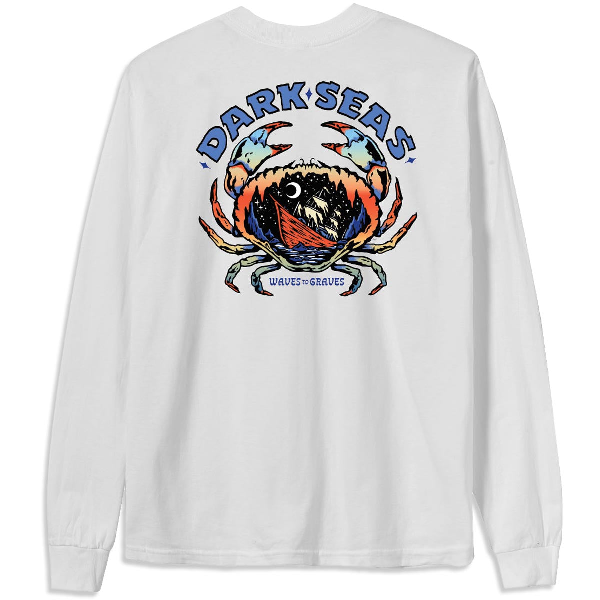 Dark Seas Outer Reef Long Sleeve T-Shirt - White image 1