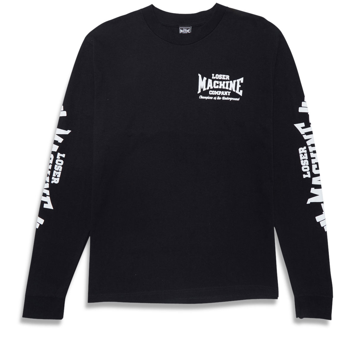 Loser Machine Barbell Long Sleeve T-Shirt - Black image 1