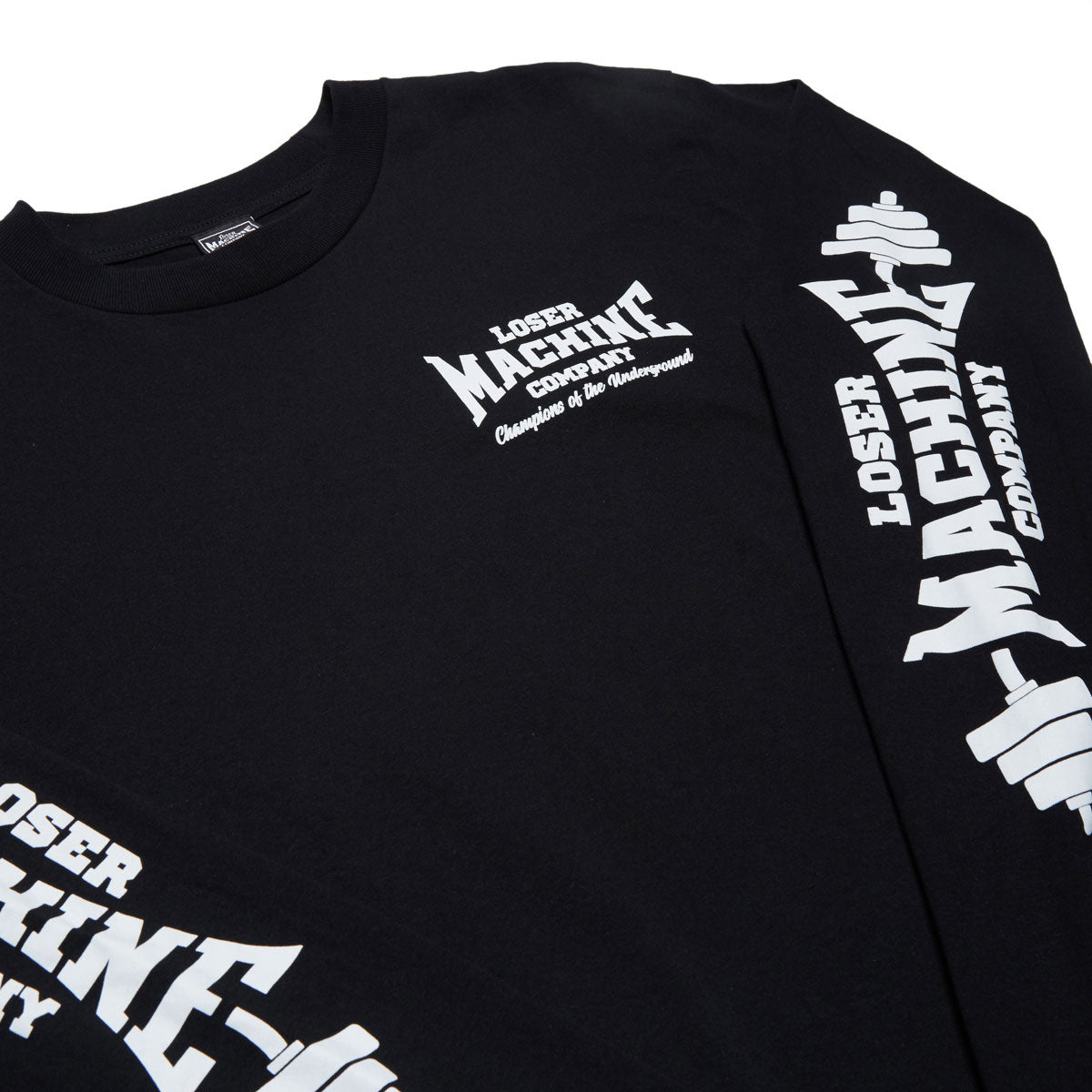 Loser Machine Barbell Long Sleeve T-Shirt - Black image 2