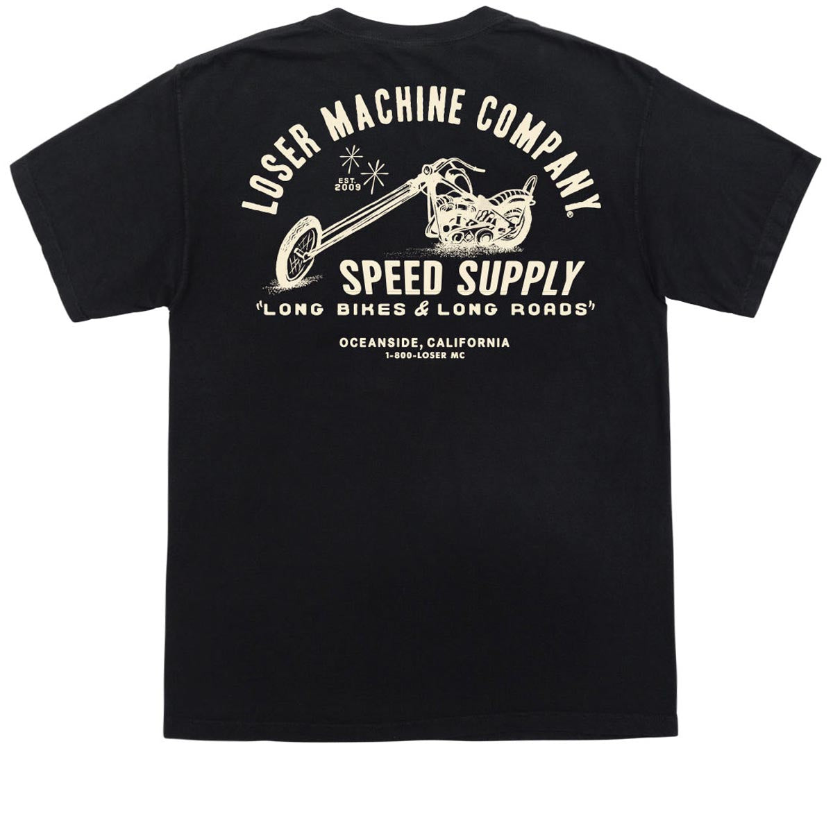 Loser Machine Long Roads Pocket T-Shirt - Black image 2