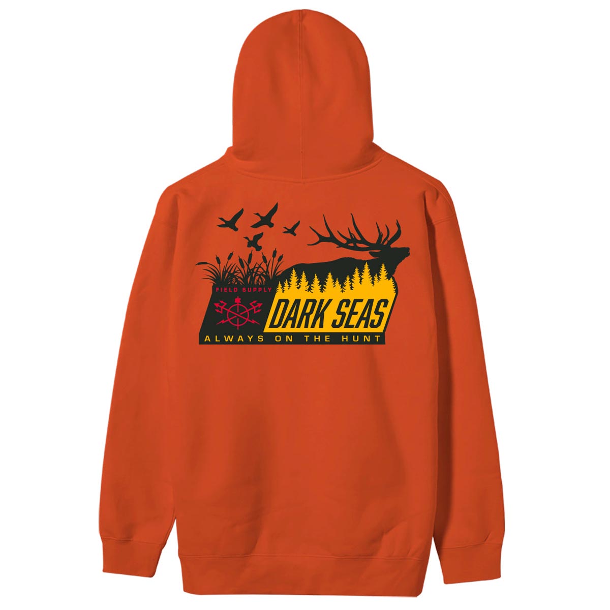 Dark Seas Provisions Hoodie - Safety Orange image 1