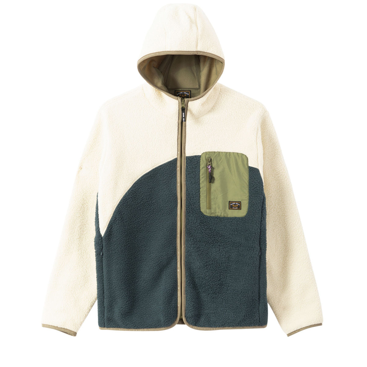Dark Seas Aliso Sherpa Jacket - White/Navy image 1