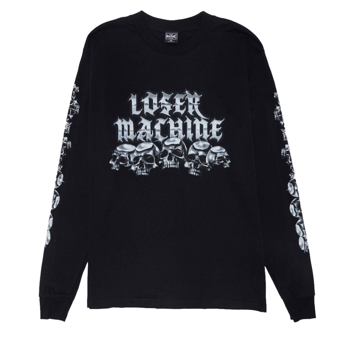 Loser Machine Crystal Skulls Long Sleeve T-Shirt - Black image 1