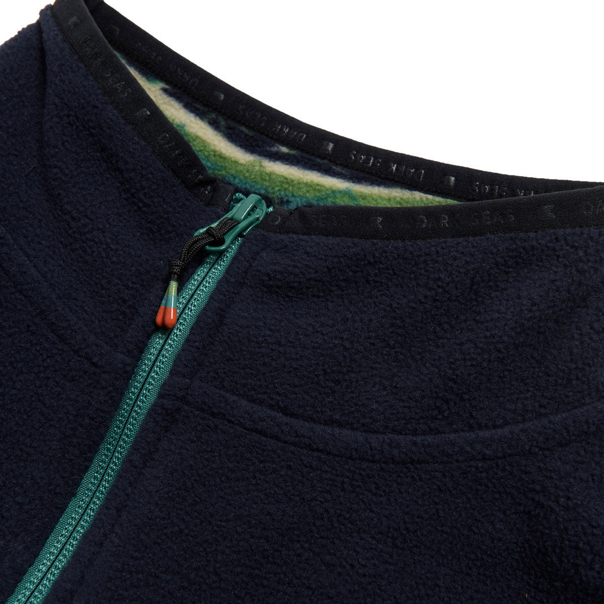 Dark Seas Walter Fleece Sweatshirt - Navy/Teal image 4