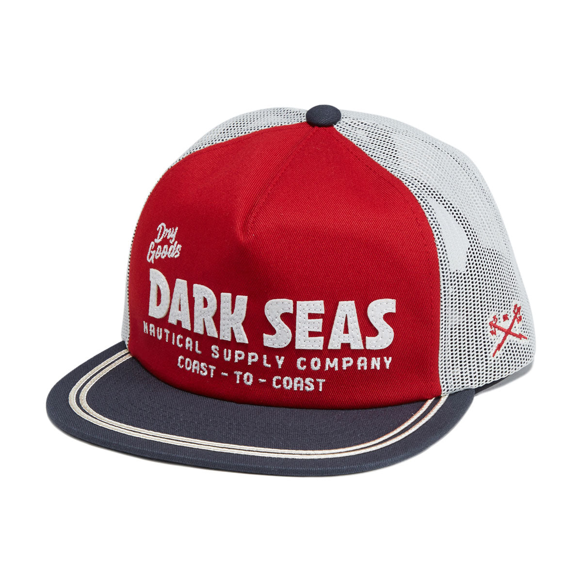 Dark Seas Newport Hat - Red/Blue image 1