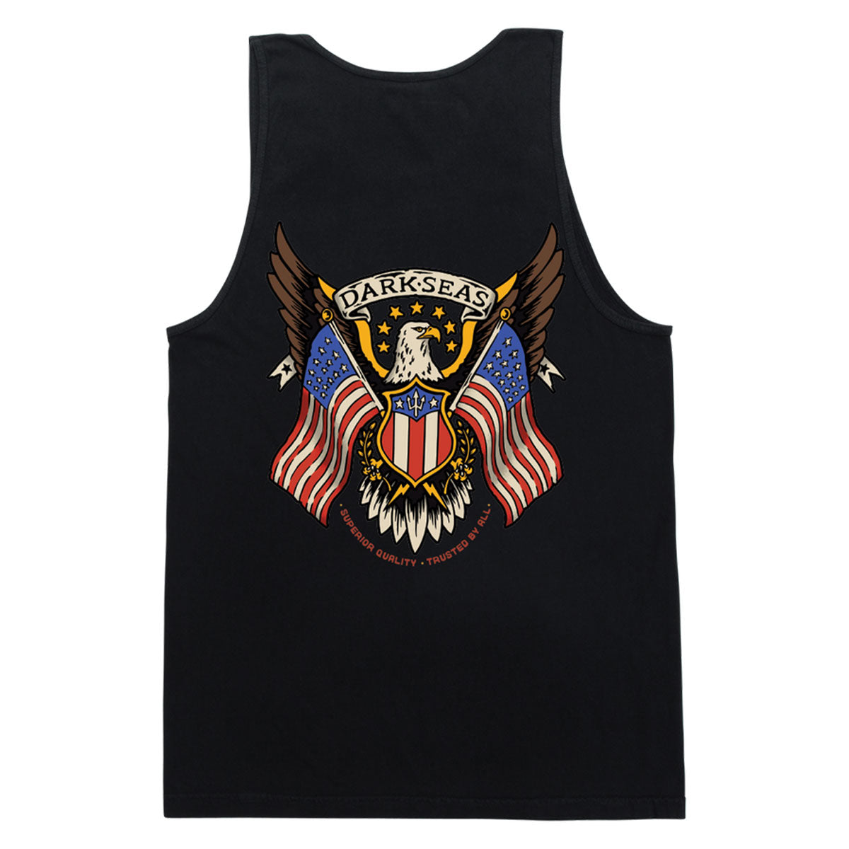 Dark Seas Land Of The Free Stock Tank Top - Black image 1