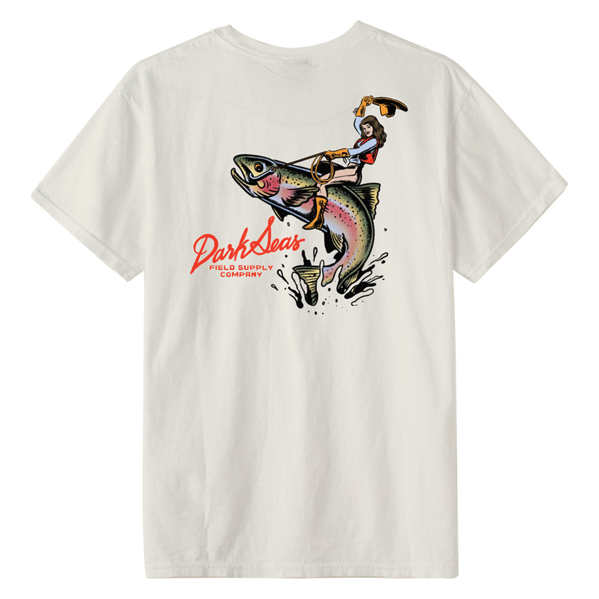 Dark Seas Rainbow Rider Pigment T-Shirt - Antique White image 1