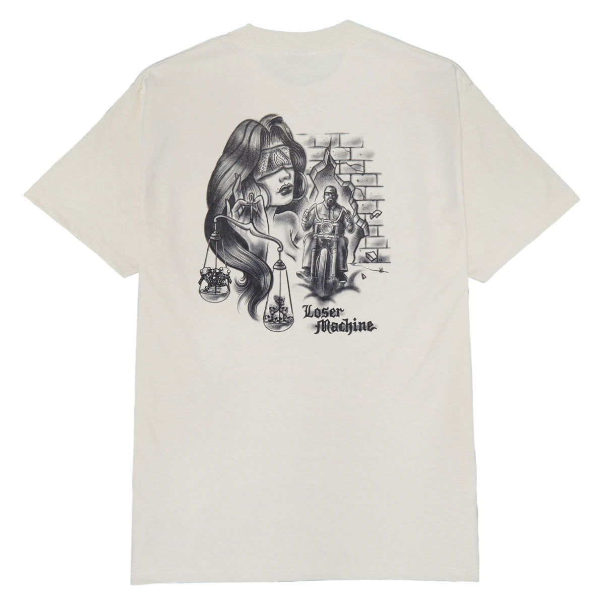 Loser Machine Blind Justice T-Shirt - Cream image 1