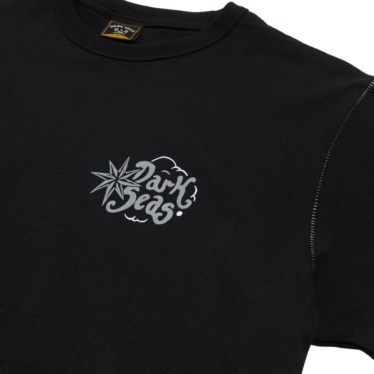 Dark Seas Folklore Blind Stitch Pocket T-Shirt - Heather Black image 3