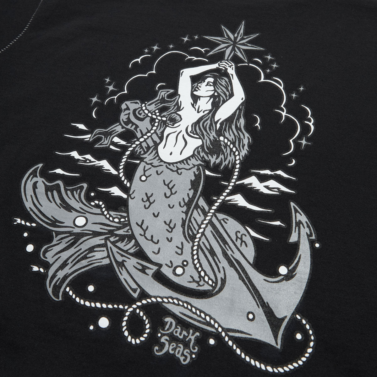 Dark Seas Folklore Blind Stitch Pocket T-Shirt - Heather Black image 5