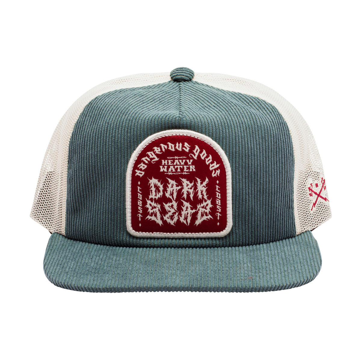 Dark Seas Metal Trucker Hat - Green/White image 4