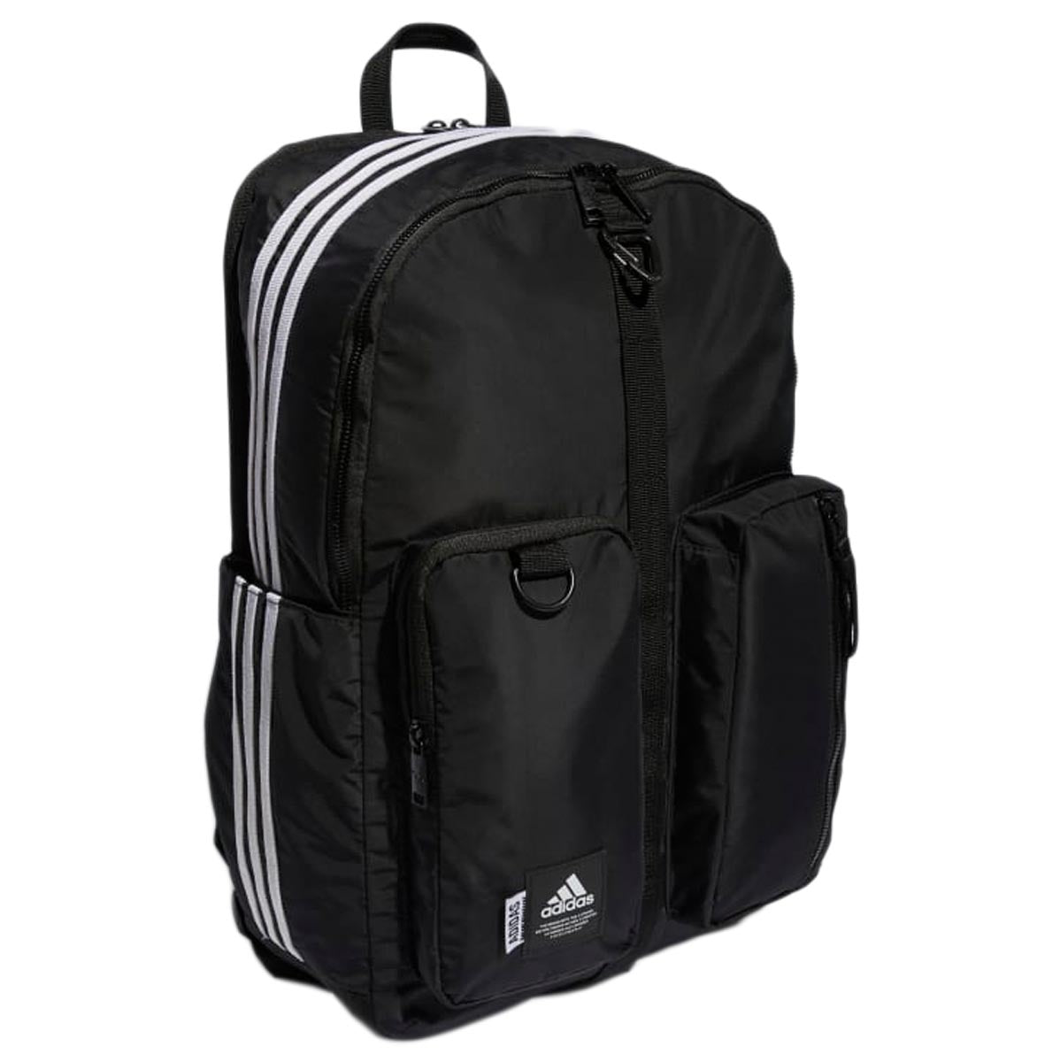 Adidas Iconic 3 Stripe Backpack - Black/White image 1