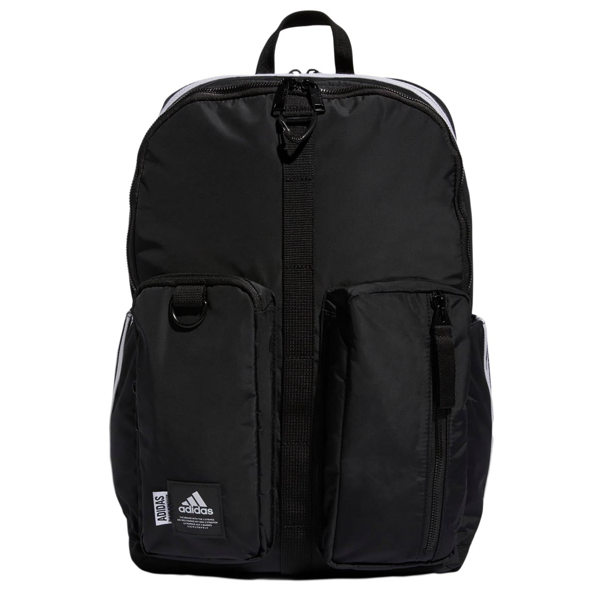 Adidas Iconic 3 Stripe Backpack - Black/White image 2