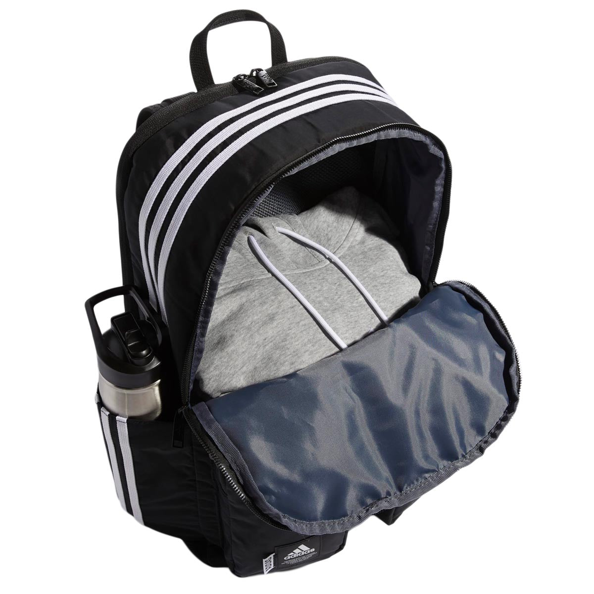 Adidas Iconic 3 Stripe Backpack - Black/White image 4